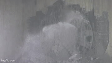 The moment the TBM approached the Nhon - Hanoi Railway Station S10 metro