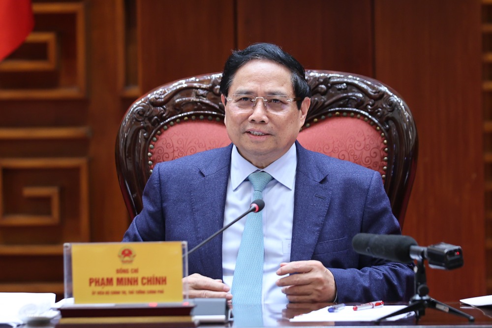 Prime Minister Pham Minh Chinh is the Head of the Steering Committee for developing the Private Economic Development Project. Photo: VGP