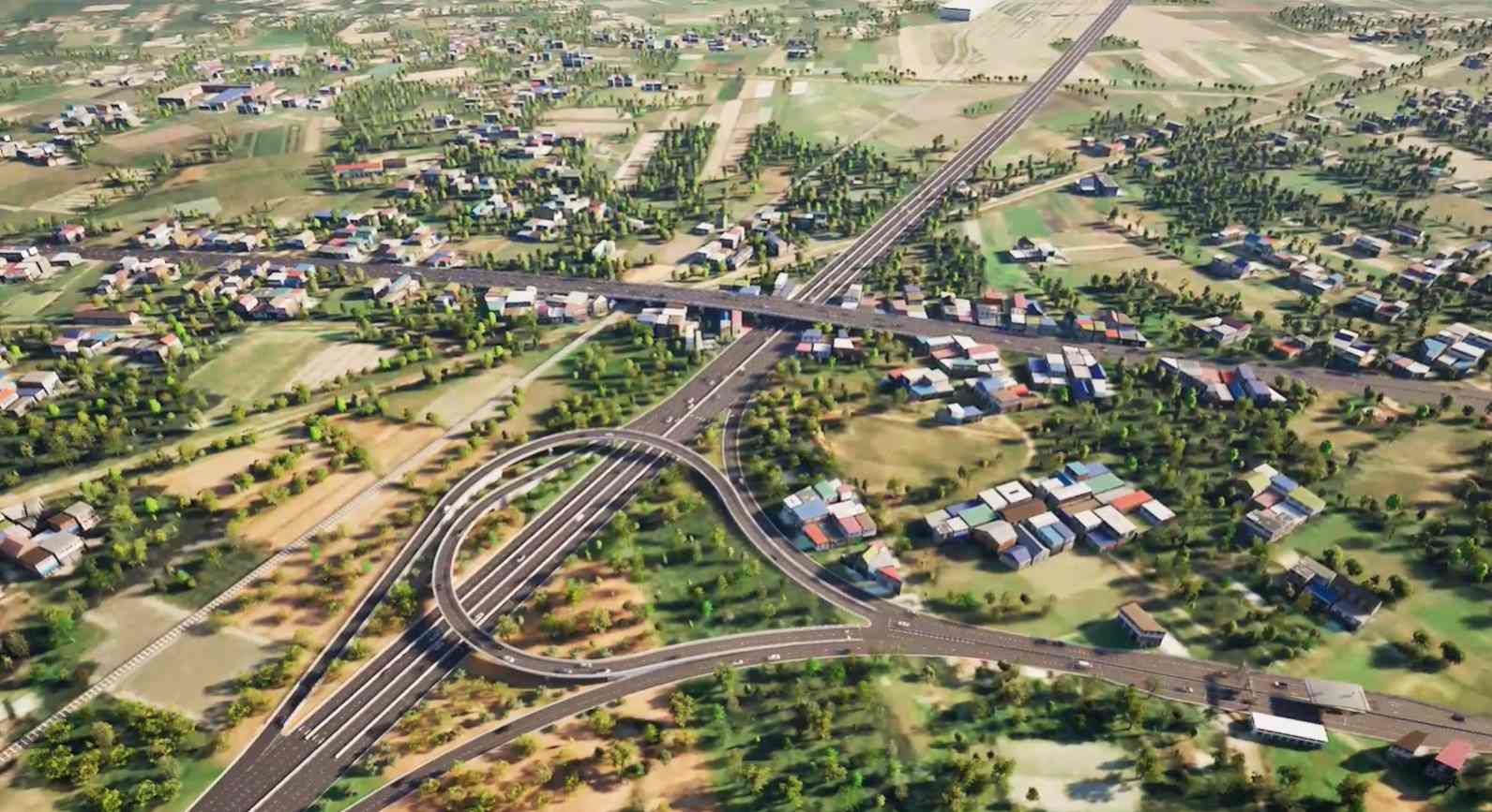 Perspective of an intersection on the Ho Chi Minh City - Moc Bai Expressway. Photo: Ho Chi Minh City Traffic Department