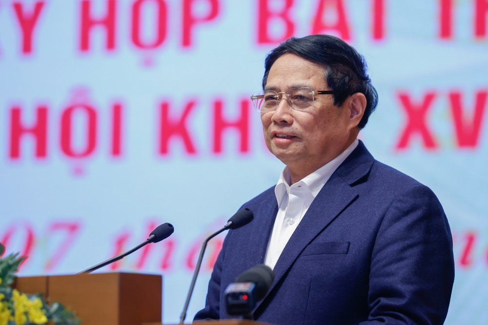 Politburo member and Prime Minister Pham Minh Chinh said that it is expected to spend nearly VND10,000 billion to implement Resolution 57 of the Politburo. Photo: Nhat Bac