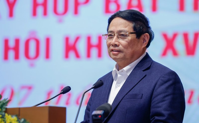 Politburo member and Prime Minister Pham Minh Chinh said that it is expected to spend nearly VND10,000 billion to implement Resolution 57 of the Politburo. Photo: Nhat Bac