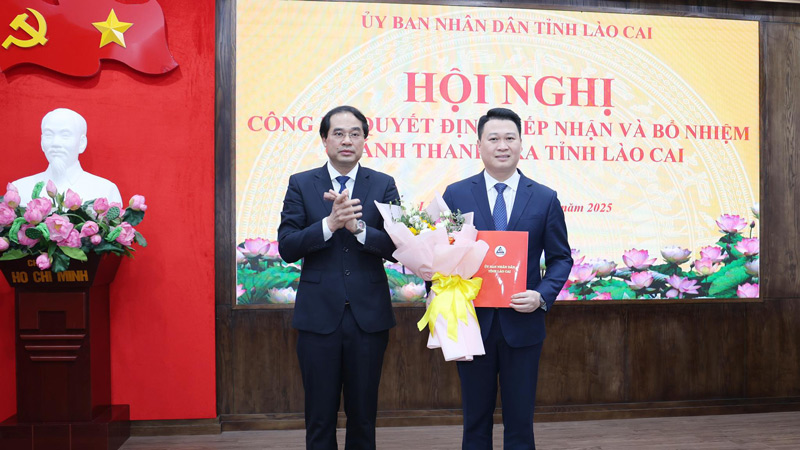 Tan Chanh Thanh tra tinh Lao Cai Ha Duc Minh. Anh: Thanh Phu