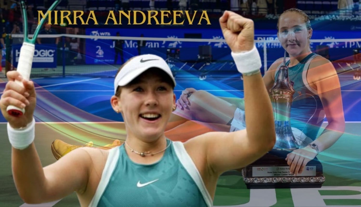 Tennis player Mira Andreeva. Graphics: Tam Nguyen
