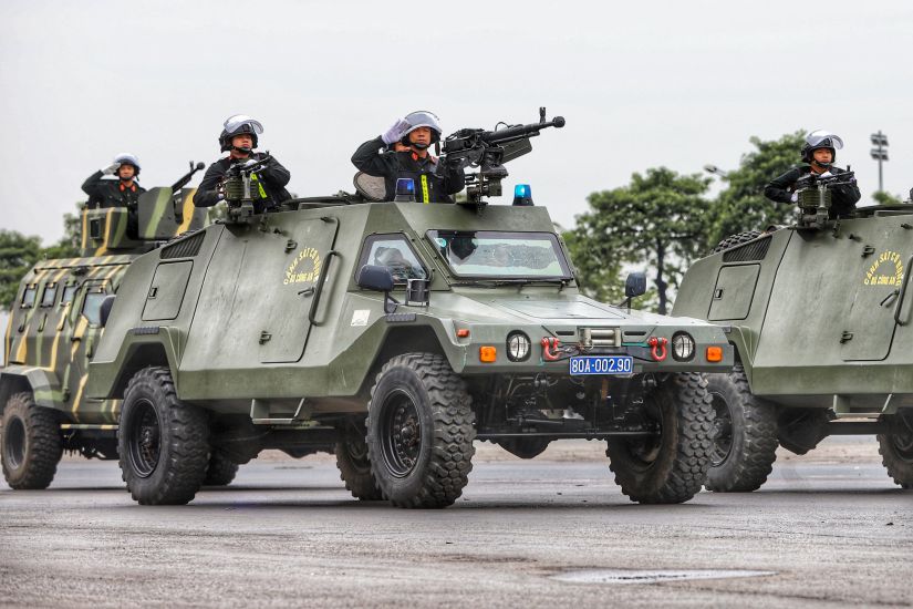 Many modern equipment and equipment of the People's Public Security force will be displayed along Hang Khay and Trang Tien streets (Hanoi). Photo: Ministry of Public Security