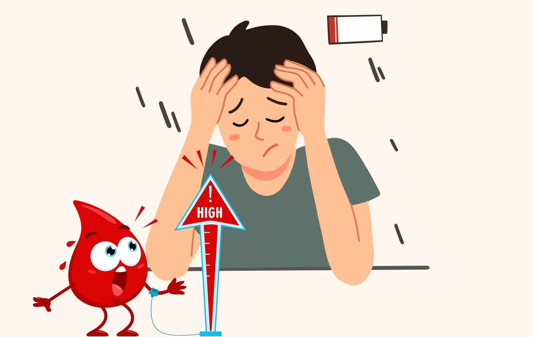 The reason for high blood sugar causes prolonged fatigue. Graphics: Linh Dan