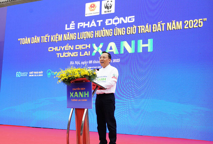 Deputy Minister of Industry and Trade Nguyen Hoang Long delivered the opening speech of the program. Photo: Minh Nghia