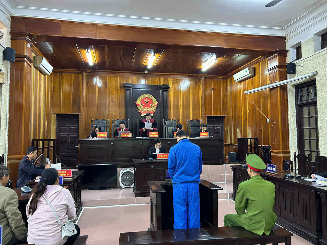 Tòa án Nhân dân tỉnh Hải Dương vừa xét xử sơ thẩm Triệu Quang Chiến. Ảnh: Văn Đạt