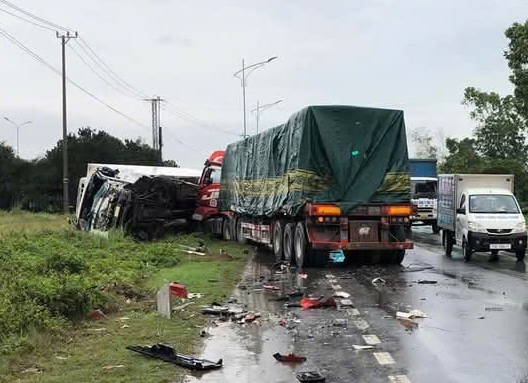 Tai nan giao thong tren dia ban TP Dong Hoi. Anh: Bui Xuyen