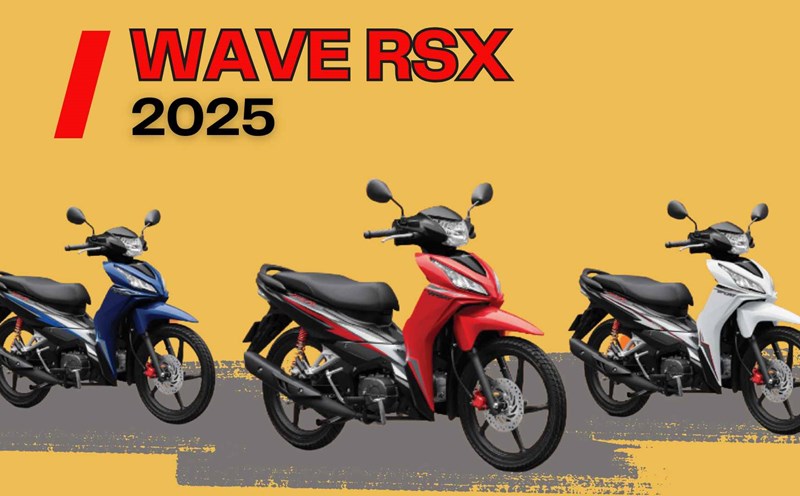 Honda Wave RSX 2025 price list in April 2025, just over 24 million VND