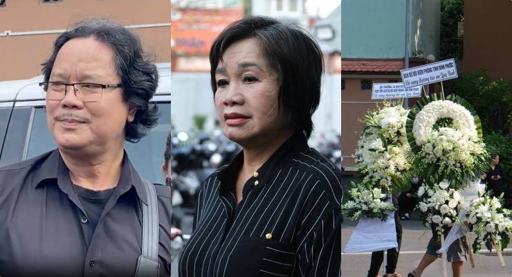 Artists come to bid farewell to the late Meritorious Artist Quy Binh. Photo: Anh Ngoc.