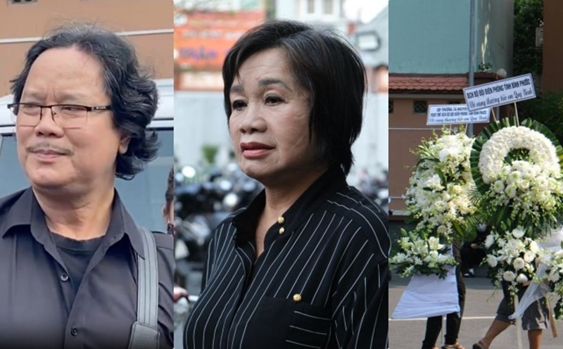 Artists come to bid farewell to the late Meritorious Artist Quy Binh. Photo: Anh Ngoc.