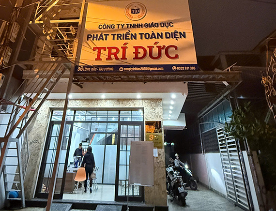 An educational institution in Hai Phong was registered to be established after Circular 29 took effect. Photo: Mai Chi