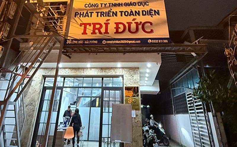 An educational institution in Hai Phong was registered to be established after Circular 29 took effect. Photo: Mai Chi