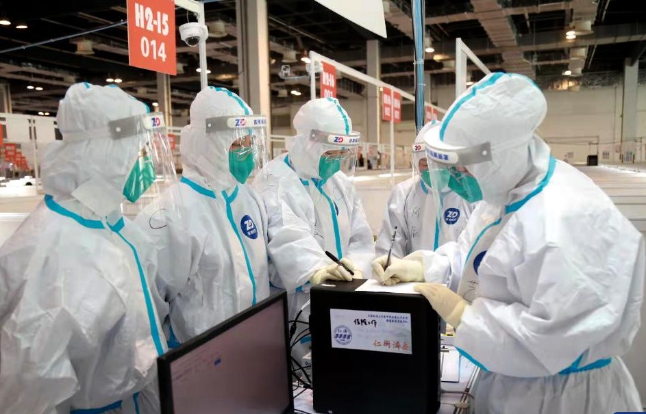 A COVID-19 patient quarantine facility in Shanghai, China, in March 2022. Photo: Xinhua