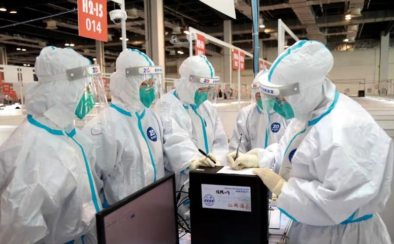 A COVID-19 patient quarantine facility in Shanghai, China, in March 2022. Photo: Xinhua