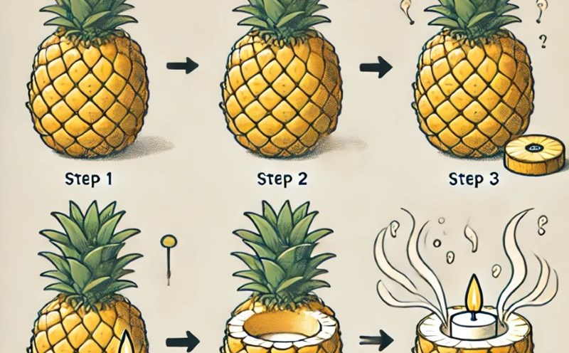 Steps to treat the smell of moist mosquito larvae with pineapple (inerby) with Candles. Photo: ChatGPT - Bich Nhung
