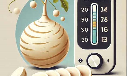 Củ đậu phù hợp với người axit uric cao. Ảnh AI