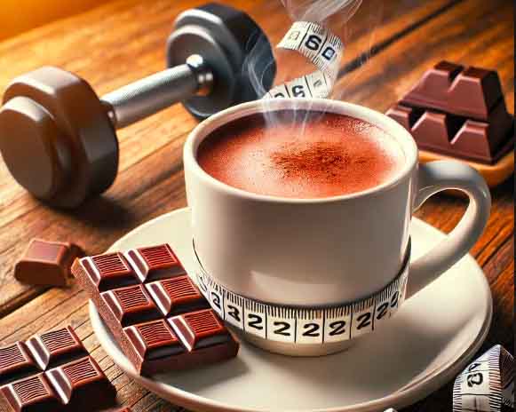 Hot chocolate helps reduce visceral fat. Photo AI