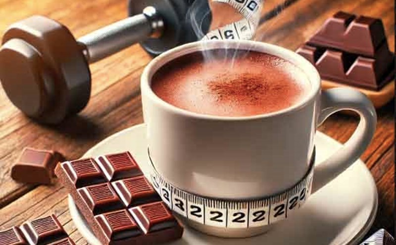 Hot chocolate helps reduce visceral fat. Photo AI