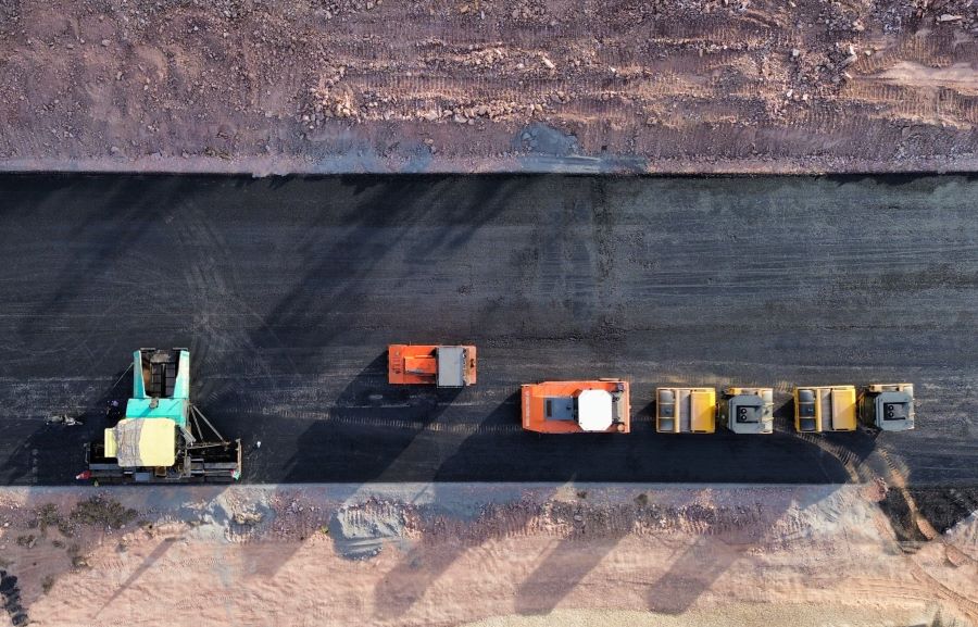 Construction of Van Ninh - Cam Lo Expressway. Photo: H.Nguyen