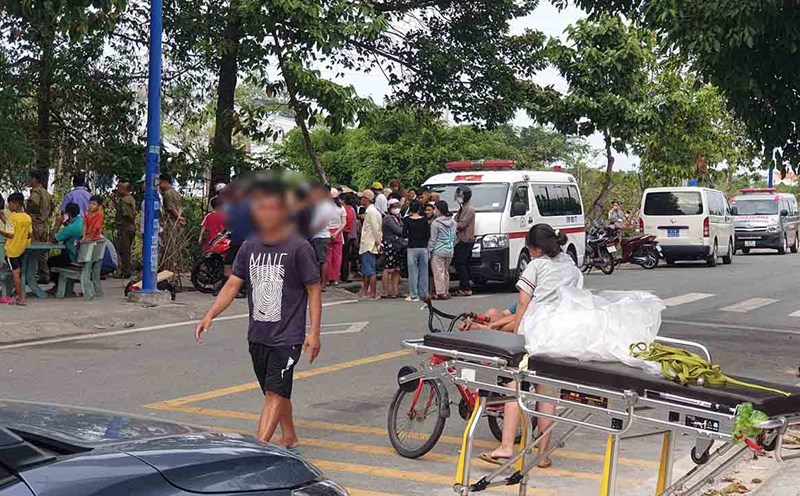 Scene of the man's death in a canal in Binh Duong.