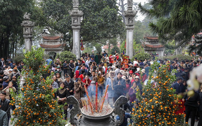 The Tay Thien scenic spot is one of the origin of Buddhism and the development of the Mother worship belief. Photo: Khanh Linh