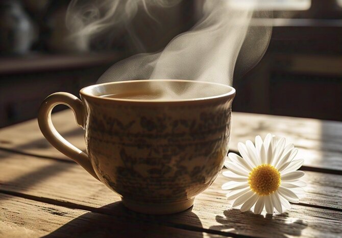 How to make chamomile tea to boost immunity. Photo: AI