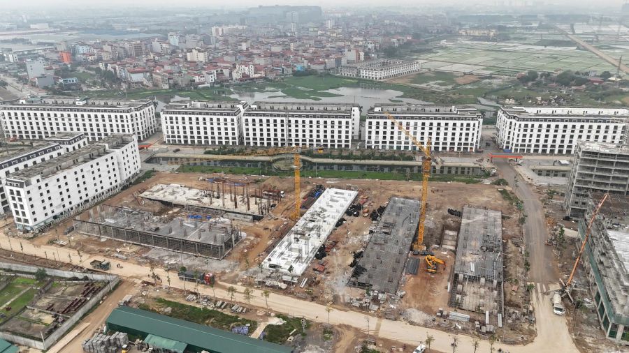 El proyecto de vivienda social Smart City de Cat Tuong (Yen Phong, Bac Ninh) con una inversion total de casi 1.800 mil millones de dong esta en construccion, y esta a punto de entregar algunos edificios. Imagen de la pagina web de la Universidad de Hong Kong