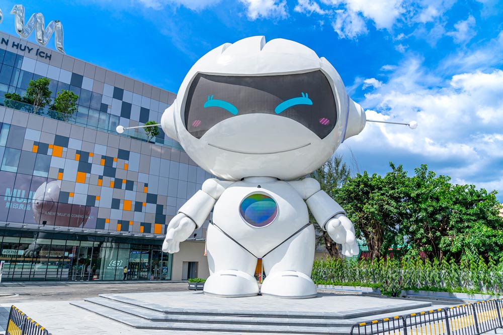 Mascot Beso voi kha nang thu thap du lieu, bieu cam va tuong tac voi khach hang. Anh: Thaco Industries
