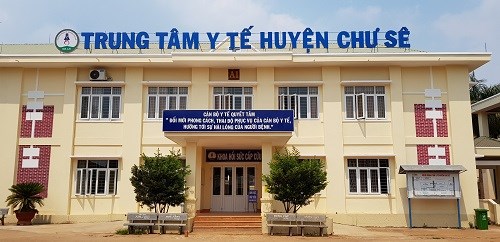 Trung tâm Y tế huyện Chư Sê, nơi xảy ra vụ hành hung nữ bác sĩ H. Ảnh: Thanh Tuấn 