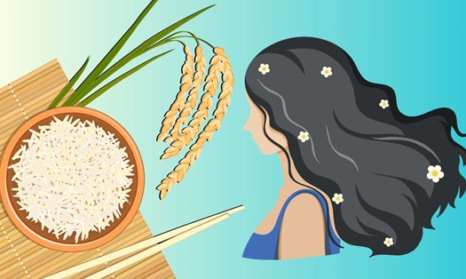 5 lợi ích của việc sử dụng nước vo gạo cho tóc. Đồ họa: Đinh Đinh