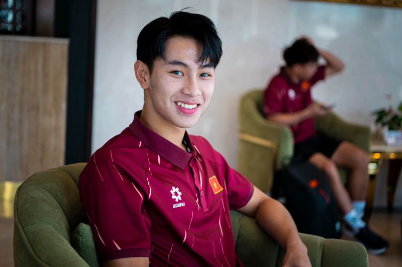 Player Gia Bao of the U17 Vietnam team. Photo: SAFF