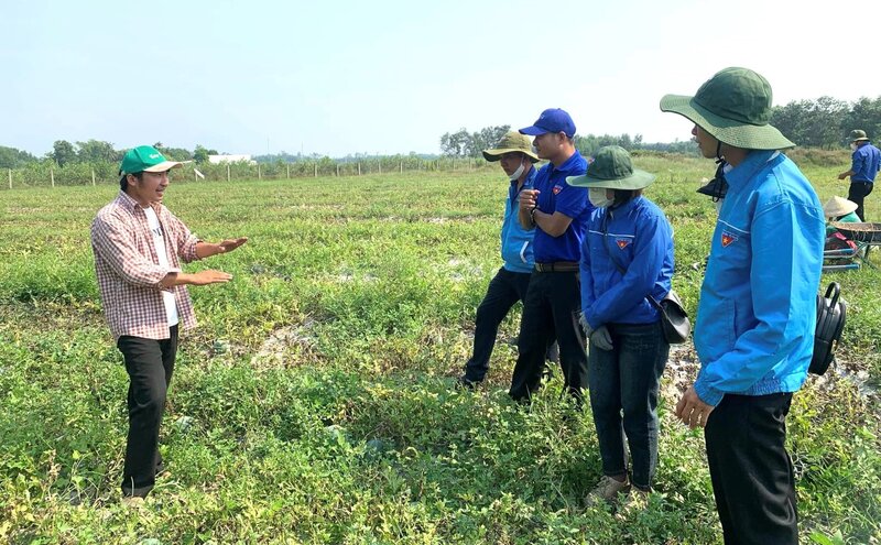 Pham Hung Cuong chia se phuong phap trong dua hau huu co voi cac doan vien thanh nien o Quang Ngai. Anh: Vien Nguyen.