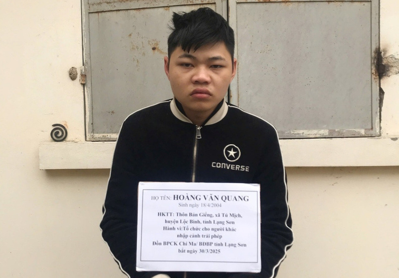 El sujeto Huang Wan Quang fue arrestado por la fuerza de la frontera de la Puerta Chi Ma (Langshan). Imagen de la iglesia catolica