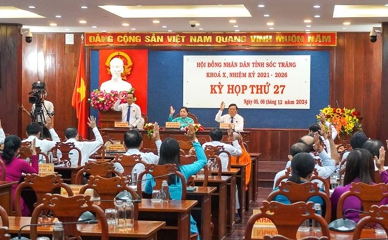 The 10th session of the People's Council of Soc Trang province, term 2021-2026. Illustrative photo: Nguyen Anh