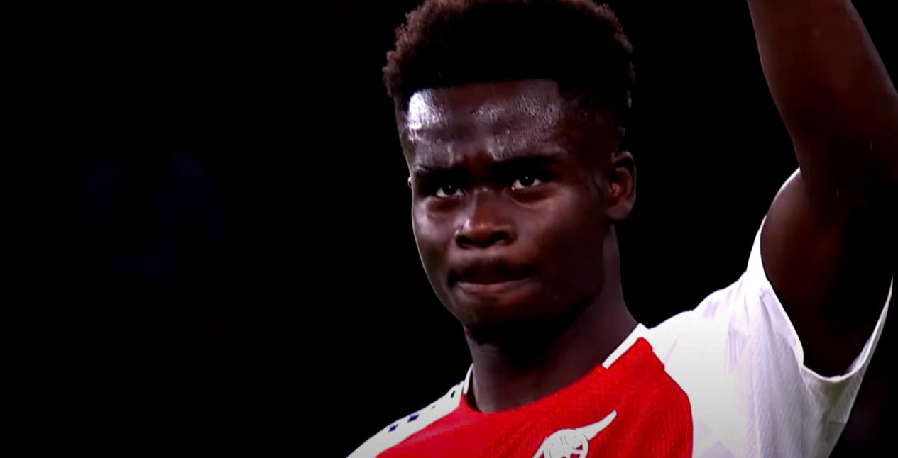 Bukayo Saka is preparing to return from injury. Photo: Cut from video