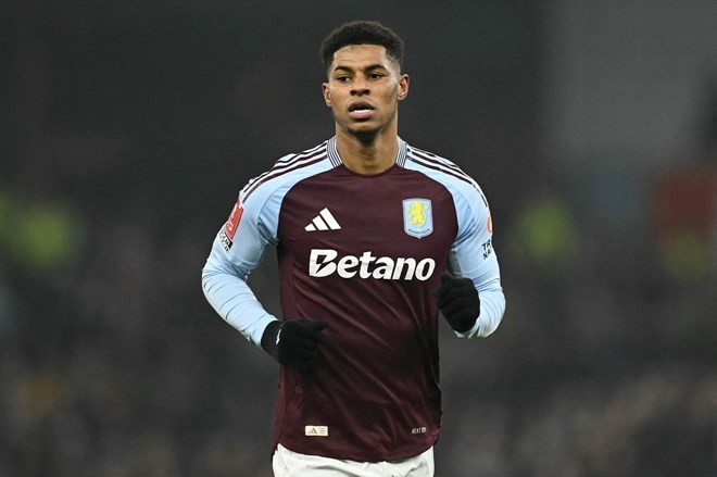 Marcus Rashford cuoi cung cung co ban thang dau tien trong mau ao moi. Anh: AFP
