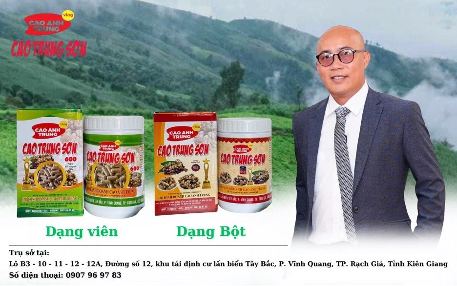 Cao Trung Son - marca destacada por sus productos de la planta de la varicela negra. Imagen: Unidad de suministro.