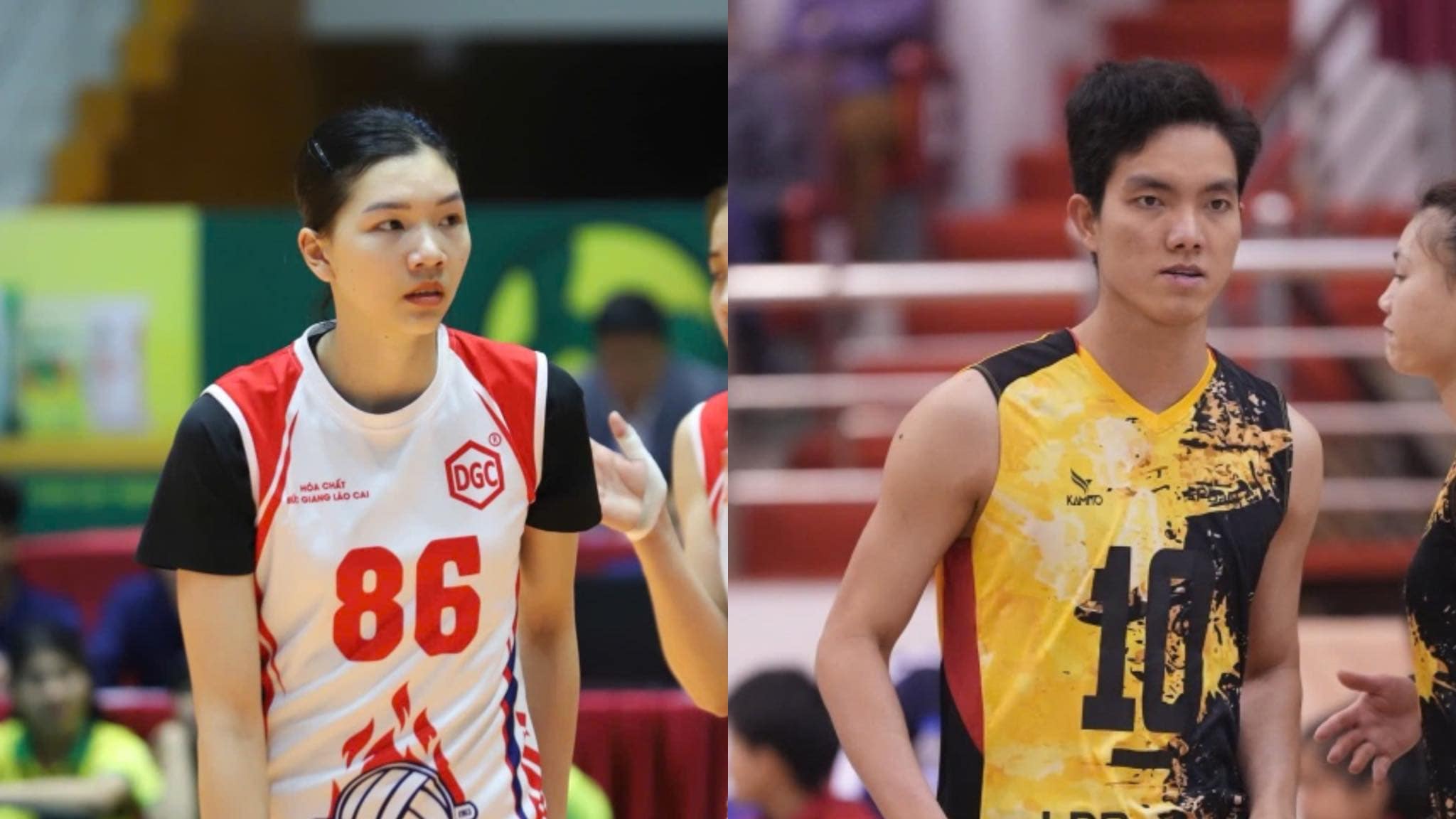 Bich Thuy, Bich Tuyen submitted applications for a probationary job at the Korean National Volleyball Championship. Photo: Chi Tran