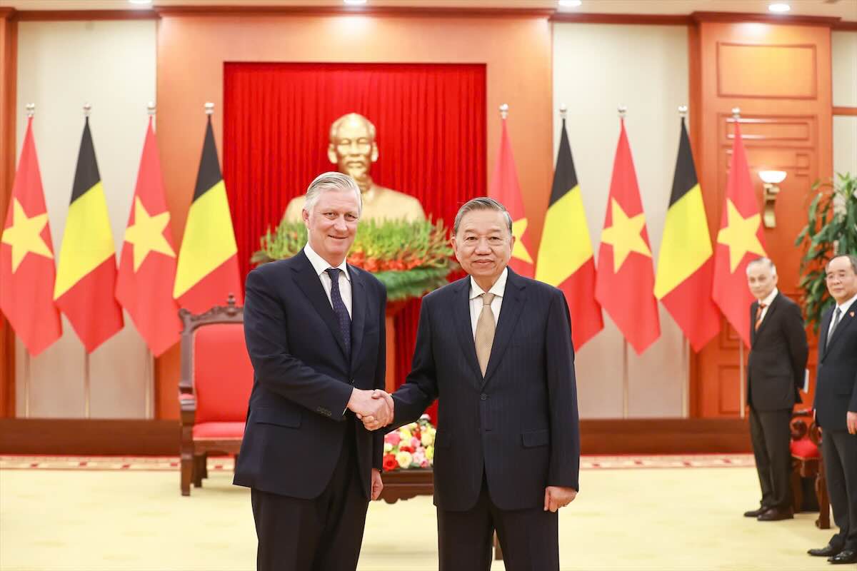 General Secretary To Lam received the King of the Kingdom of Belgium Philippe. Photo: Hai Nguyen