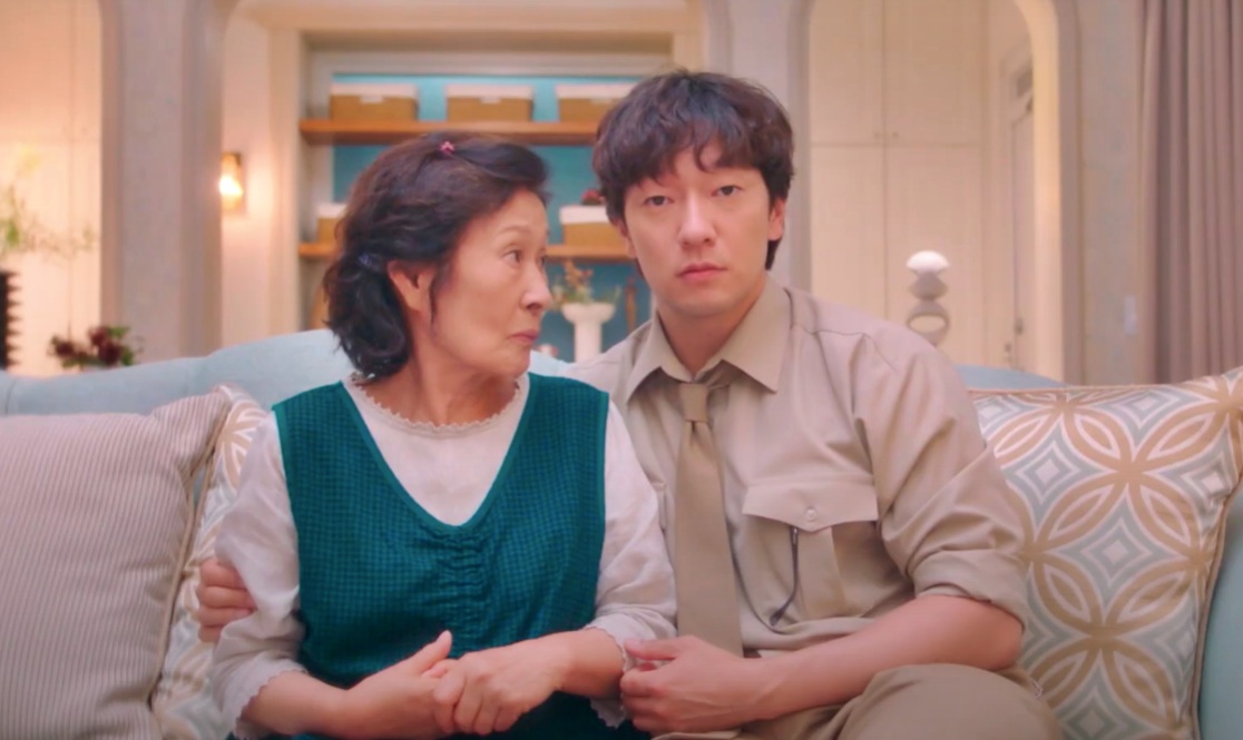 Actors Son Suk Koo, Kim Hye Ja. Photo cut from the trailer for the movie More Beautiful Than Paradise