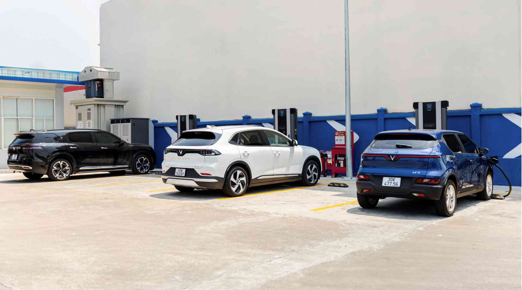 Estacion de carga de Vinfast. Imagen: Vinfast