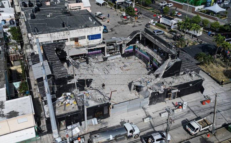 Scene of the nightclub roof collapse on April 8 in the Dominican Republic. Photo: AFP