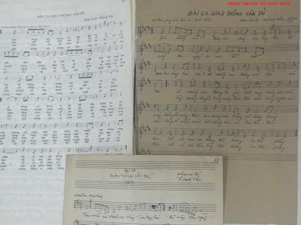The work "Traffic Song" by musician Hoang Van. Source: National Archives Center III, Phong Hac Van.