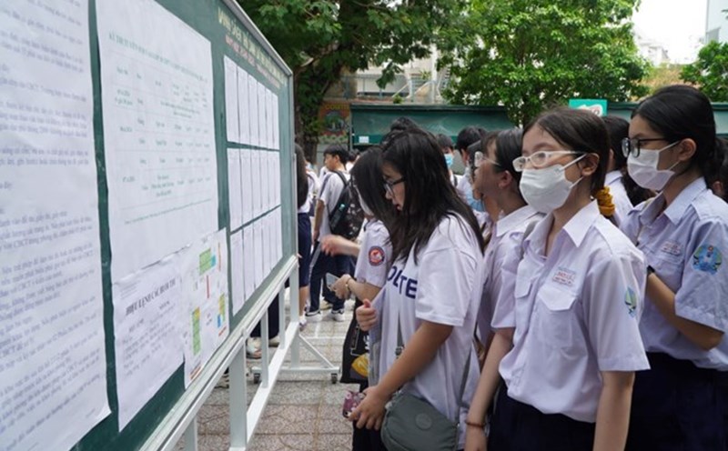 Candidates taking the 10th grade entrance exam in Ho Chi Minh City in 2024. Photo: Chan Phuc
