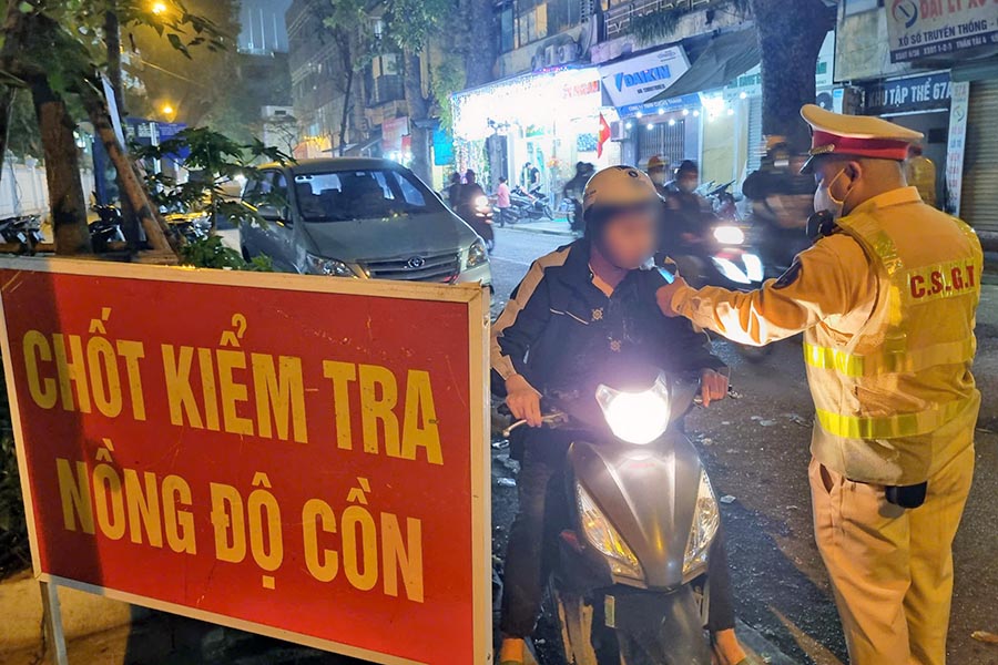 Alcohol concentration violations in Hanoi are concentrated in the middle-aged group
