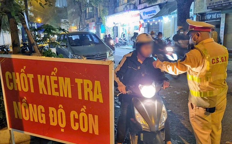 Alcohol concentration violations in Hanoi are concentrated in the middle-aged group