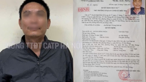 The thief with a wanted notice was arrested. Photo: CAHN