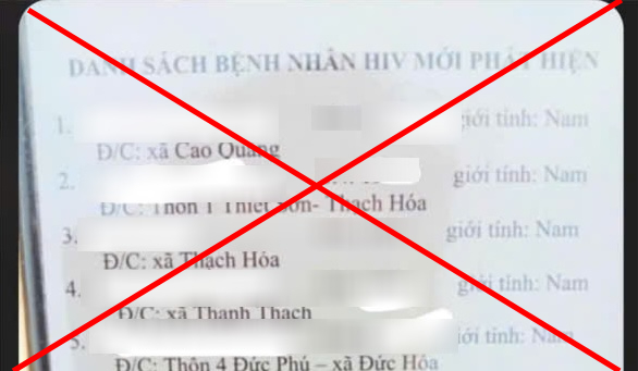 The list of HIV infections spread on social networks is untrue. Photo: Phi Hoang