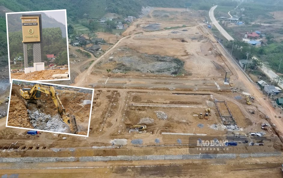 The sprint at the hundred billion dong industrial cluster project in Bac Kan. Photo: Nguyen Hoan.